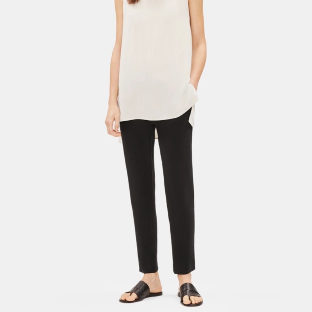 System Silk Georgette Slouchy Pant